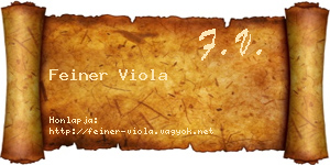 Feiner Viola névjegykártya